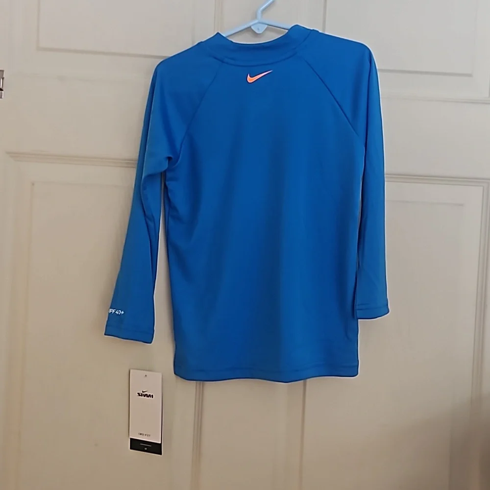 NIKE BOYS CRAB SWOOSH HYDROGUARD: BLUE: NEW WITH TAGS: SIZE 4